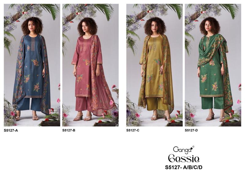 Ganga gessie 5127 dress material at wholesale price